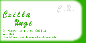 csilla ungi business card